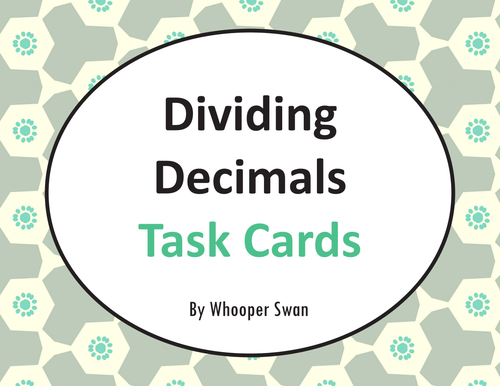 Dividing Decimals Task Cards