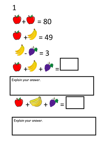 Picture maths problems