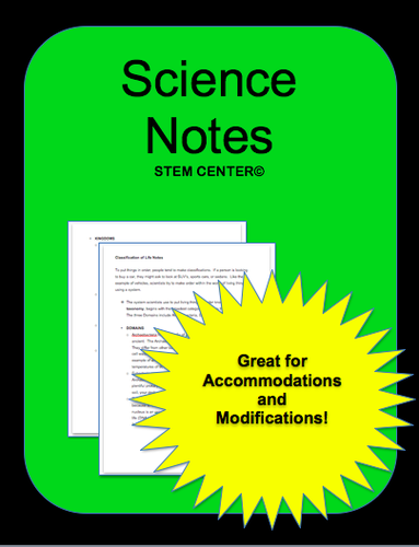 Science Notes Bundle Vol.1 | Teaching Resources
