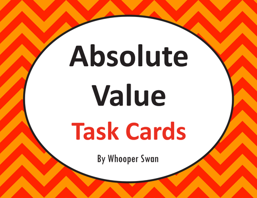 Absolute Value Task Cards