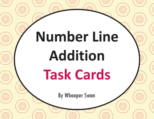 Number Line Addition Task Cards
