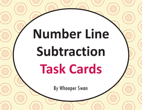 Number Line Subtraction Task Cards