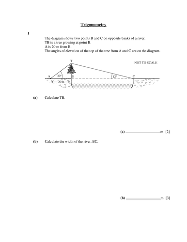 maths basic trigonometry trig soh cah toa ppt 3 whole