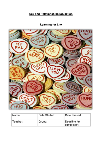 Sex And Relationships Bundle Ks34 Teaching Resources 0289