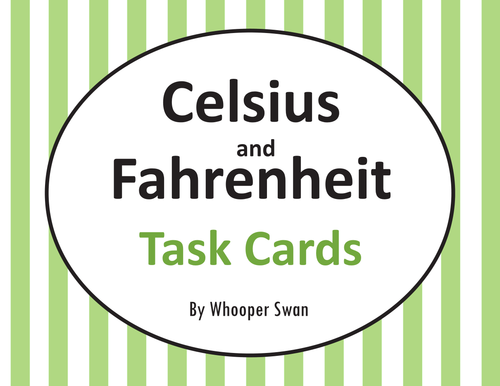 Celsius and Farenheit Task Cards | Teaching Resources
