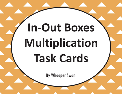 In and Out Boxes - Multiplication Task Cards