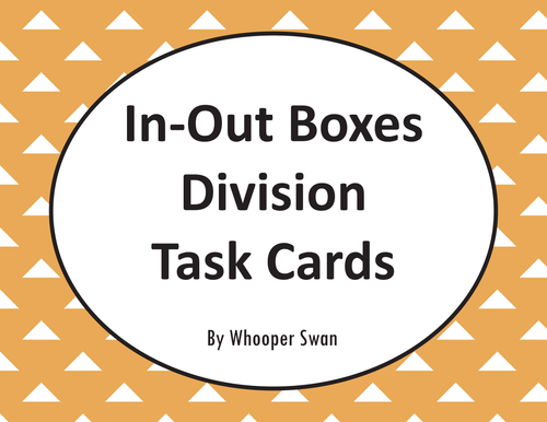 In and Out Boxes - Division Task Cards