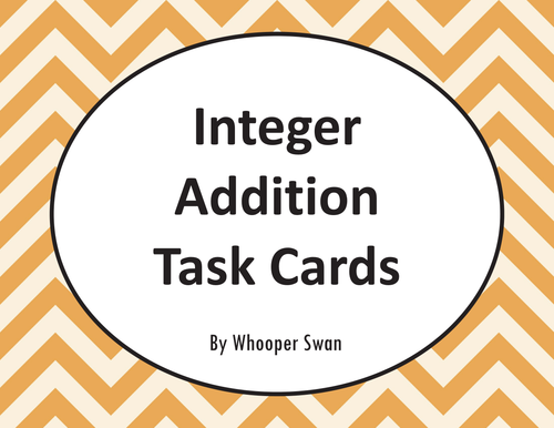 Integer Task Cards Bundle Teaching Resources 1373