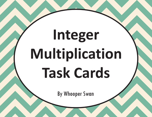 Integer Multiplication Task Cards