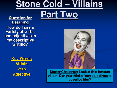Stone Cold - Assorted Resources! (PowerPoints, Activities, Worksheets, Templates, etc.)