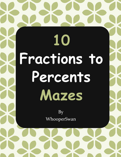 Fractions to Percents Maze