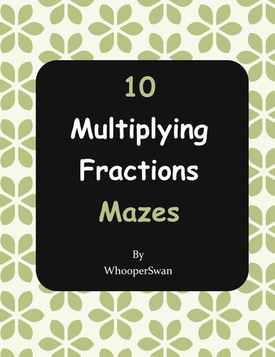 Multiplying Fractions Maze