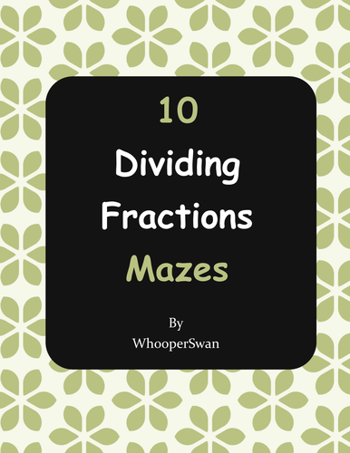 Dividing Fractions Maze