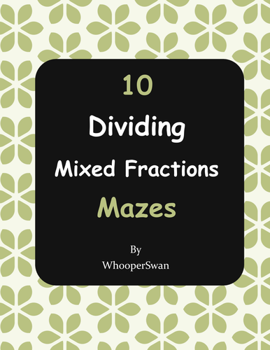 Dividing Mixed Fractions Maze