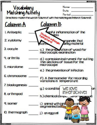 Google Drive Biology- Science Root Word Vocabulary for Google Classroom ...