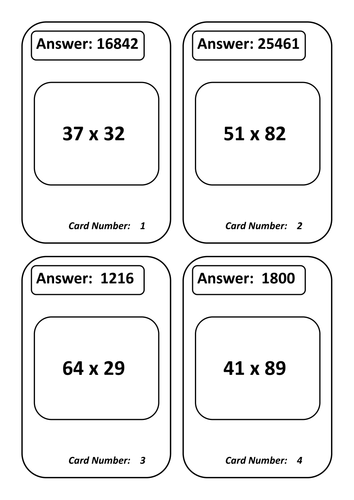 Multiplication Treasure Hunt