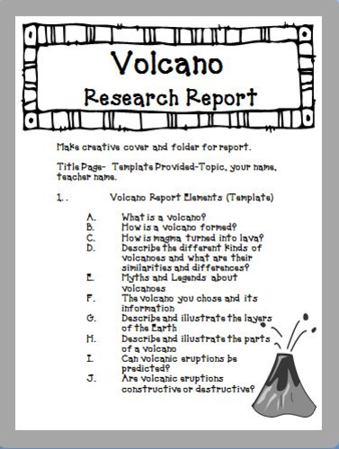 volcano research project 5th grade