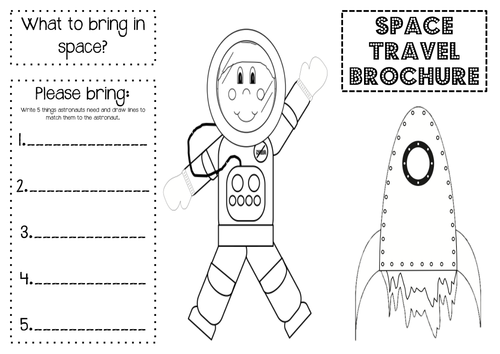 Space Travel Brochure | Teaching Resources