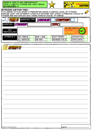 NEW Edexcel GCSE PE - Homework 4