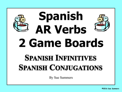 Spanish AR Verbs 2 Board Games and Vocabulary