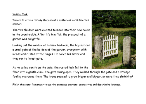 creative writing description of a gate