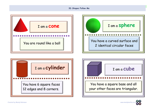 3D Shapes - Follow Me game - Functional Skills L1 L2 GCSE | Teaching ...