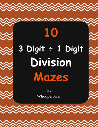 3-Digit ÷ 1-Digit Division Maze