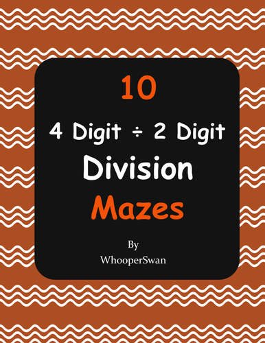 4-Digit ÷ 2-Digit Division Maze