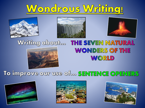 Wondrous Writing! Seven Wonders of the World - Sentence Openers