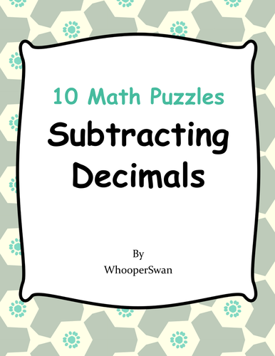 Subtracting Decimals Puzzles