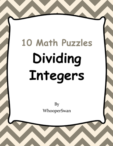 Dividing Integers Puzzles