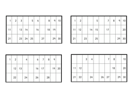 Missing Number Activity Hundred Square - differentiated. | Teaching
