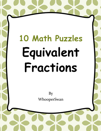 Equivalent Fractions Puzzles