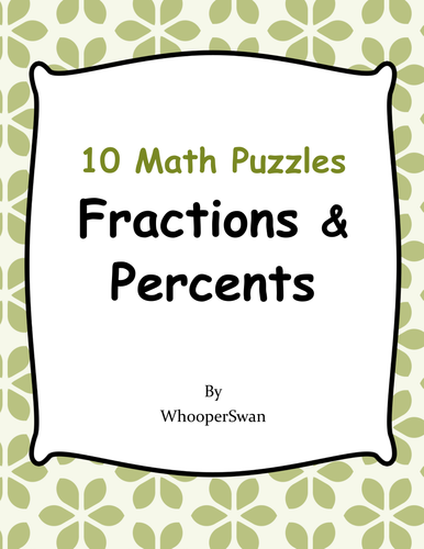 Fractions and Percents Puzzles