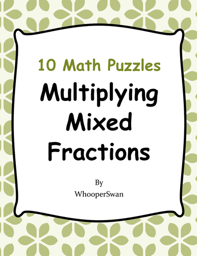 Multiplying Mixed Fractions Puzzles