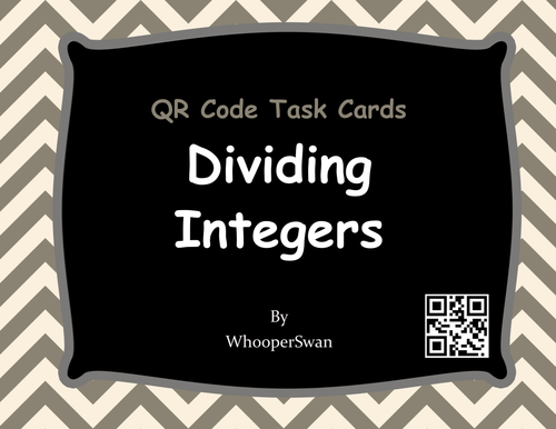 QR Code Task Cards: Dividing Integers