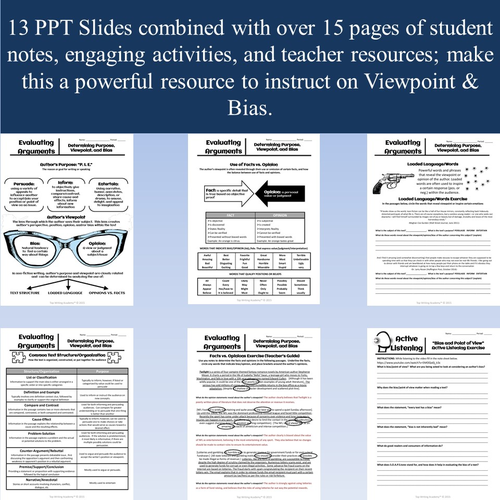 Argument Analysis Viewpoint, Bias, Mood, Tone