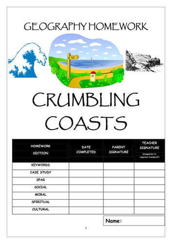 Homework booklet: CRUMBLING COASTS