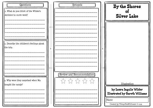 By the Shores of Silver Lake Comprehension Foldable