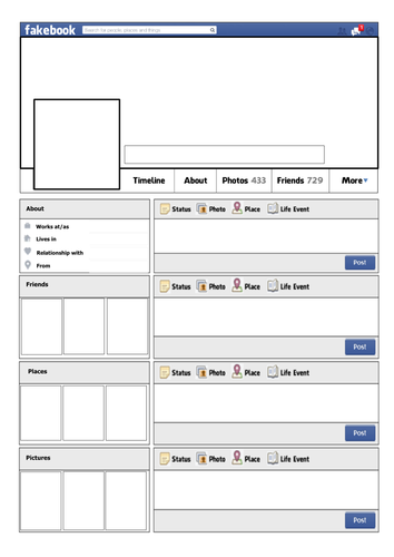 Fakebook - handwriting template.