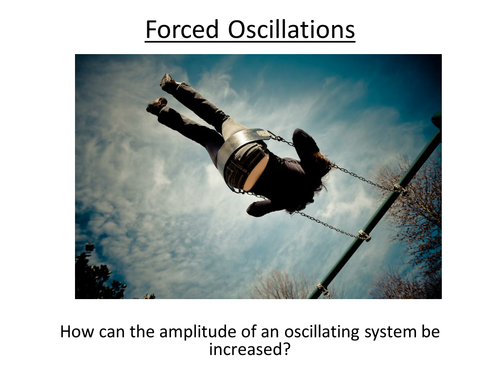 Physics A-Level Year 2 Lesson - Forced Vibrations and Resonance (PowerPoint AND Lesson)