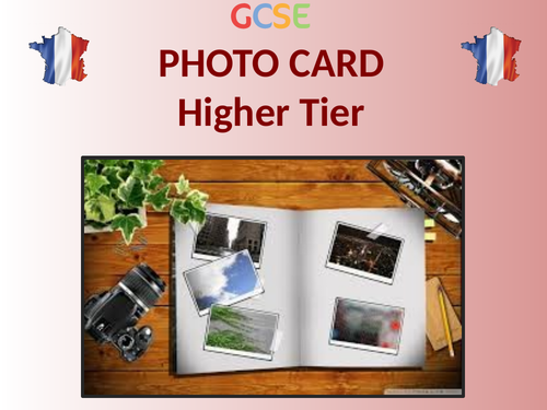 AQA French GCSE - 30 Photo cards - Higher Level / Tier with questions  (New) (Speaking) (2016)
