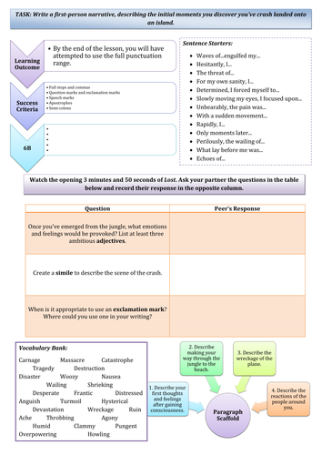 Writing to Describe - Lost | Teaching Resources