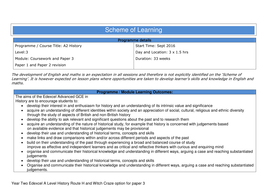 Year Two New A level scheme of learning- Edexcel paper 3 ...