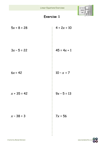 Linear Equations Quiz interactive PowerPoint and Worksheet GCSE (with ...