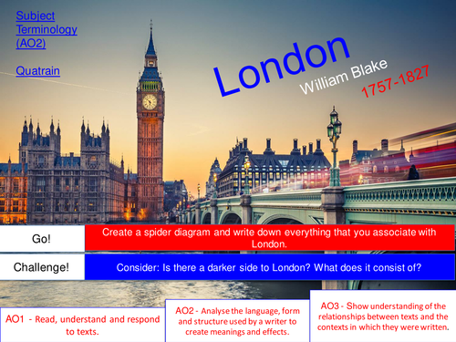 London - William Blake - AQA Poetry - Power and Conflict