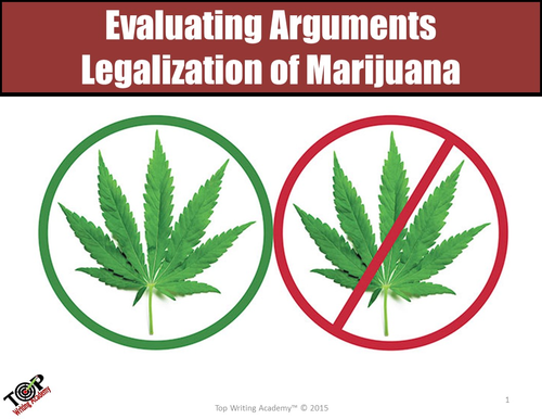 Argument Analysis Activity "Legalization of Marijuana"