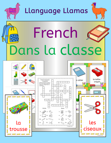 Dans la classe - French classroom vocabulary - activities and games