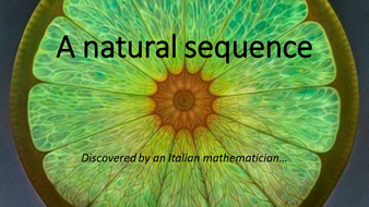 A Natural Sequence | Teaching Resources