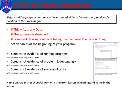 De Facto Standards - GCSE Computing